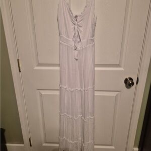 Justify White Ruffled Dress